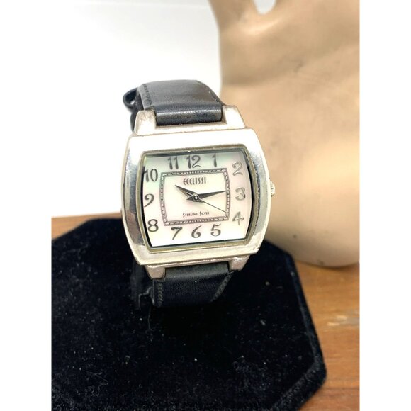 Ecclissi Women's Watch 22590 Quartz Sterling Silver Case Mother of Pearl Dial - Picture 12 of 13